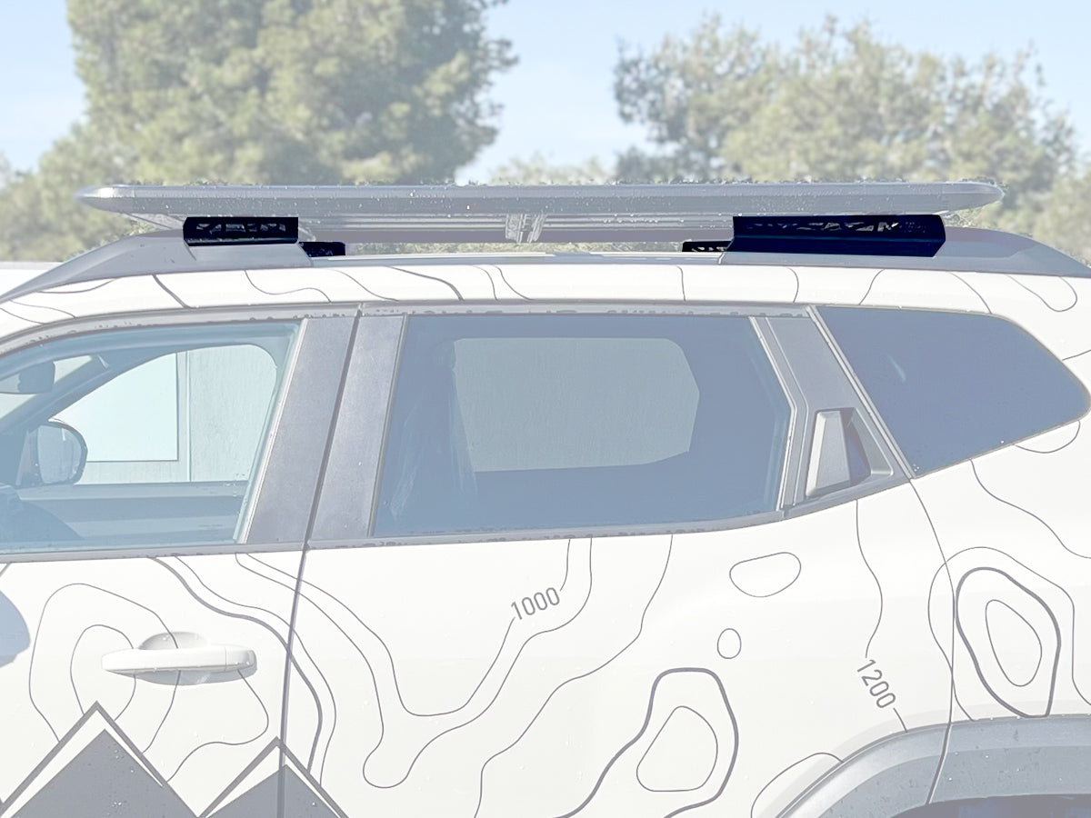 Kit fixation N4 OFFROAD pour installation de galerie Rhino Rack sur Dacia Duster 2024+ avec supports robustes.