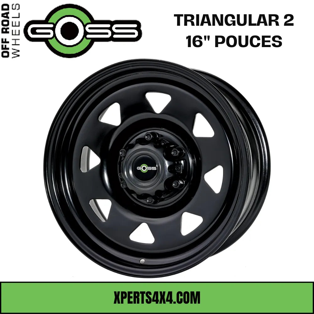 Jante Acier GOSS TRIANGULAR II - 16" pouces - Black sur Xperts4x4 Accessoires 4x4 Off-Road