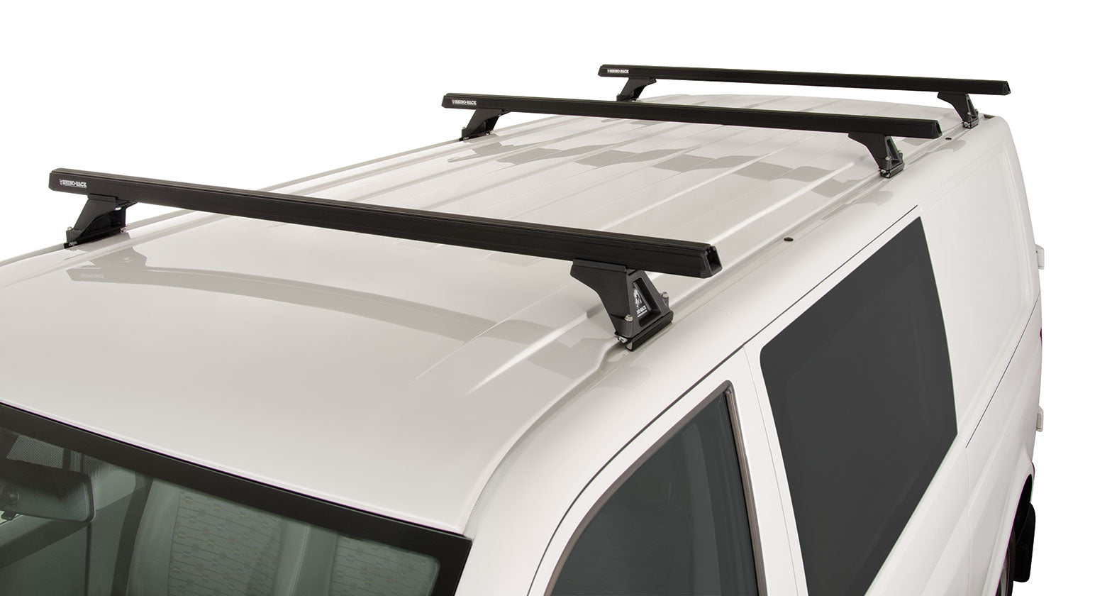 Kit 3 Barres de Toit Heavy Duty 1500mm Noir Rhino-Rack VW T5/T6 sur Xperts4x4 Accessoires 4x4 Off-Road
