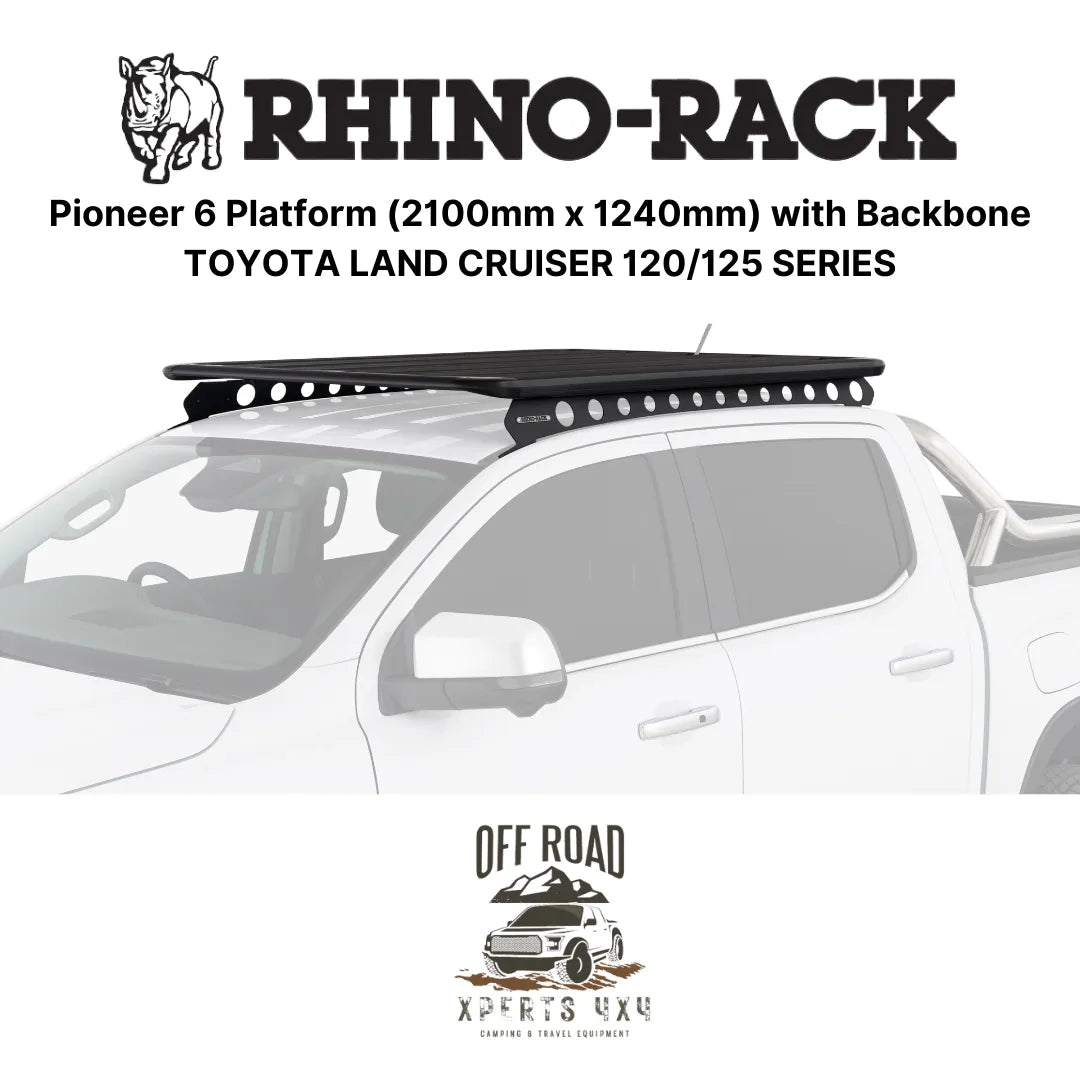 Kit Galerie de Toit 2100x1240mm avec Backbone | Toyota Land Cruiser 120/125 | RHINO-RACK sur Xperts4x4 Accessoires 4x4 Off-Road