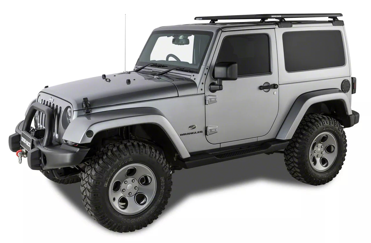 Kit Galerie de Toit + RCL Jeep Wrangler JK 2 Portes - 1300mm x 1430mm - RHINO-RACK sur Xperts4x4 Accessoires 4x4 Off-Road
