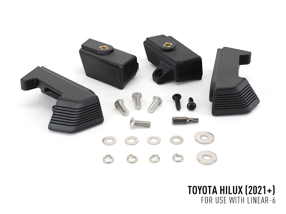 Pack LED Calandre LAZER LAMPS pour Toyota Hilux Active et Icon 2021+ avec phares LED modernes, visible en image.