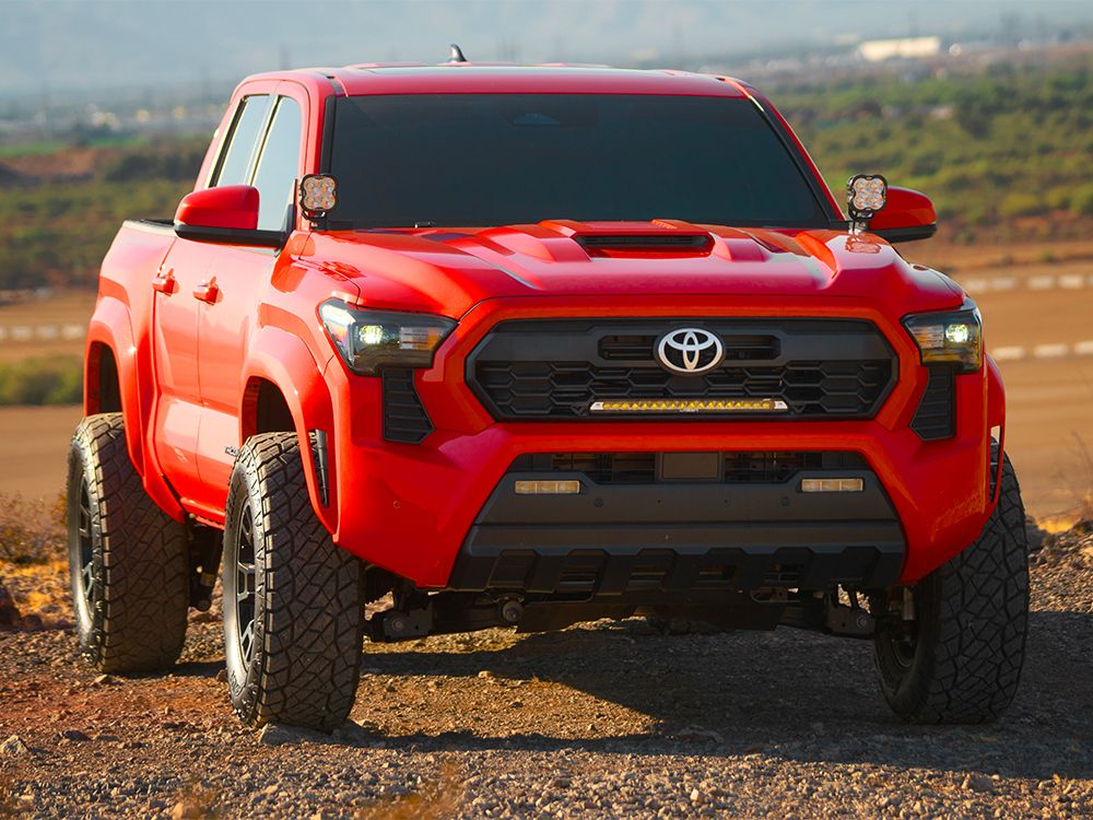 Pack LED Calandre LAZER LAMPS pour Toyota Tacoma TRD 2024+ avec phares LED intégrés, design moderne et haute performance.