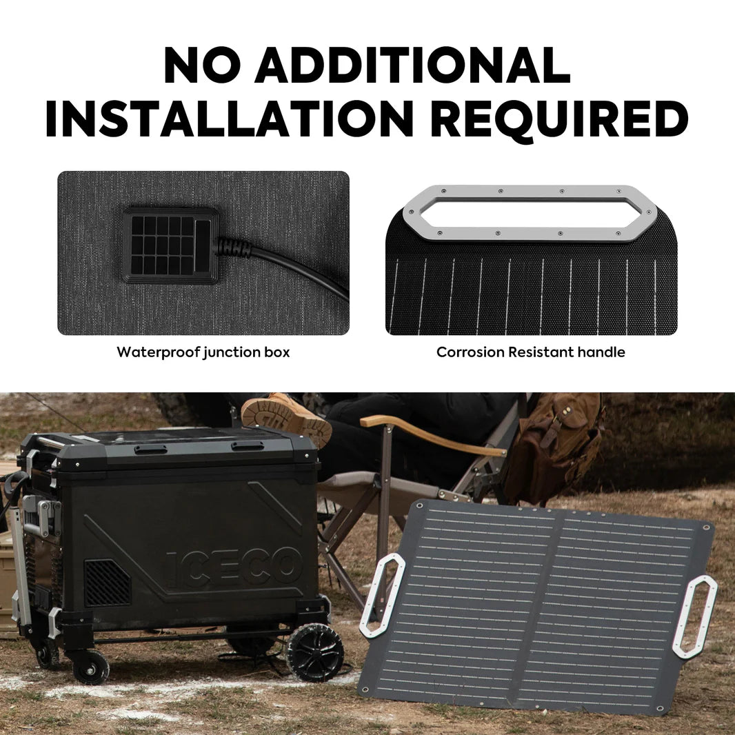 Panneau Solaire Pliable ICECO 80W – Énergie Portable & Efficace sur Xperts4x4 Accessoires 4x4 Off-Road