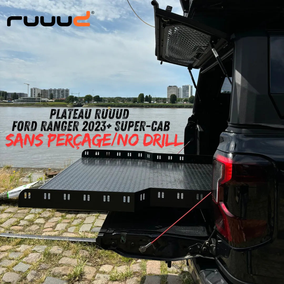 Plateau Coulissant RUUUD Ford Ranger 2023+ SUPER-CAB | Installation Sans Perçage sur Xperts4x4 Accessoires 4x4 Off-Road