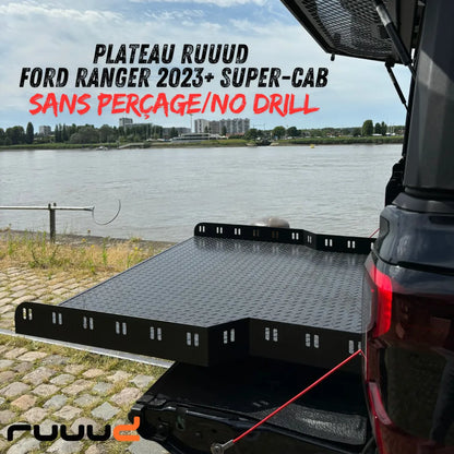 Plateau Coulissant RUUUD Ford Ranger 2023+ SUPER-CAB | Installation Sans Perçage sur Xperts4x4 Accessoires 4x4 Off-Road
