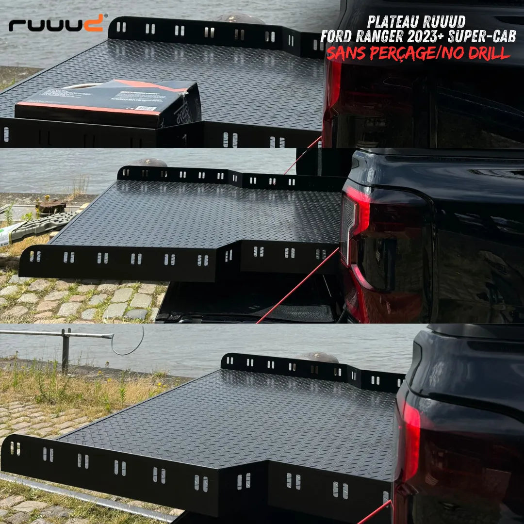 Plateau Coulissant RUUUD Ford Ranger 2023+ SUPER-CAB | Installation Sans Perçage sur Xperts4x4 Accessoires 4x4 Off-Road