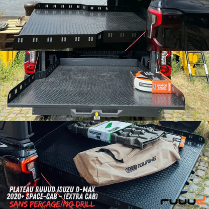 Plateau Coulissant RUUUD Isuzu D-Max 2020+ Space-Cab | Installation Sans Perçage sur Xperts4x4 Accessoires 4x4 Off-Road