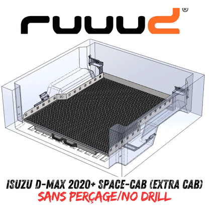 Plateau Coulissant RUUUD Isuzu D-Max 2020+ Space-Cab | Installation Sans Perçage sur Xperts4x4 Accessoires 4x4 Off-Road