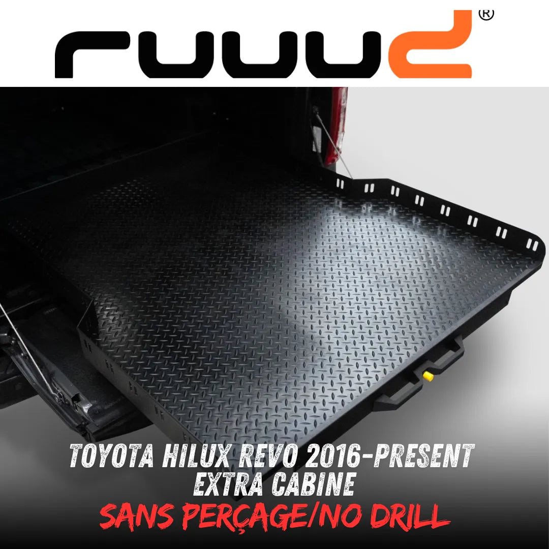 Plateau Coulissant RUUUD Toyota Hilux Revo 2016+ Extra Cab | Installation Sans Perçage sur Xperts4x4 Accessoires 4x4 Off-Road