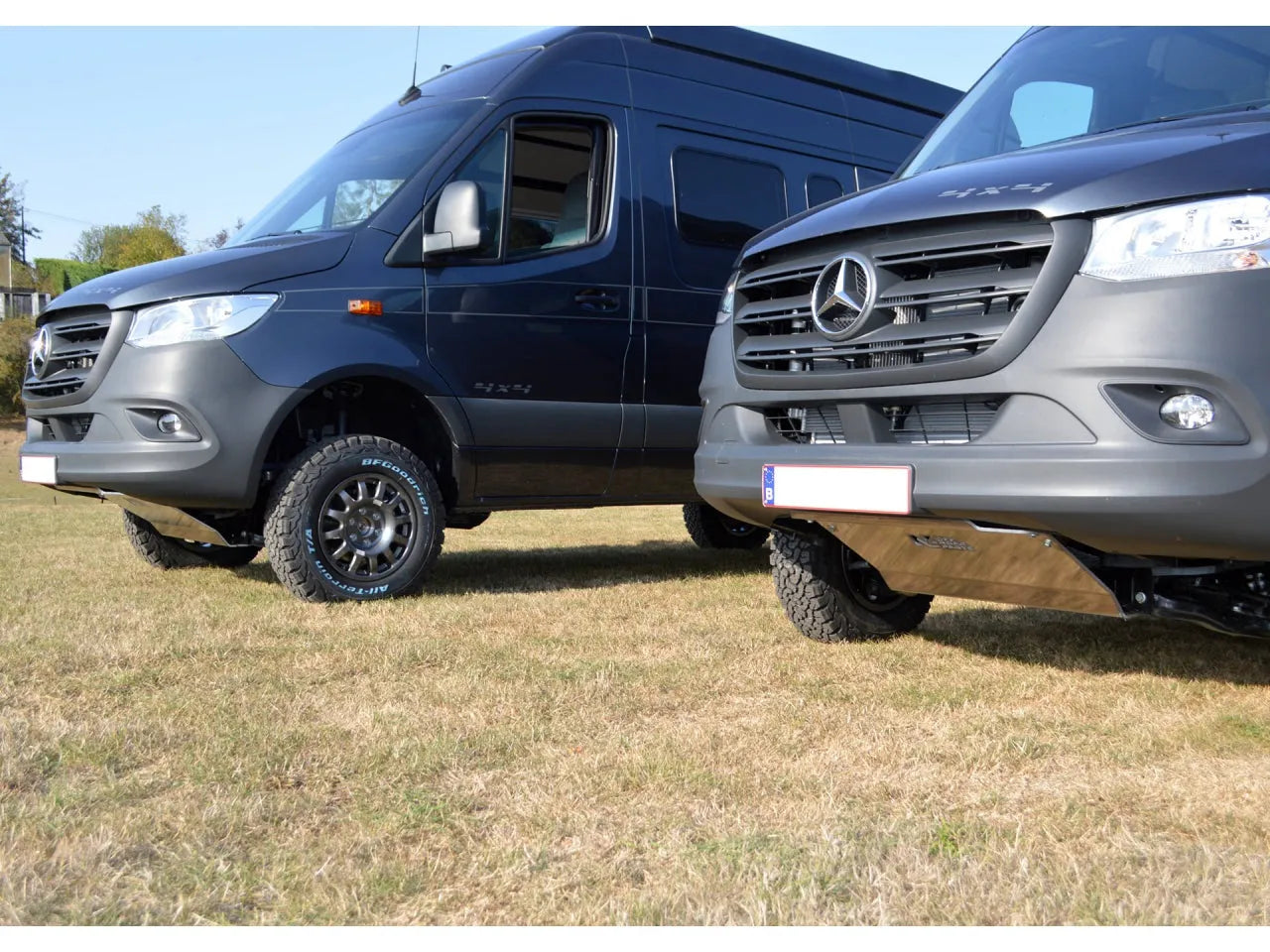 Ski de protection / Blindage avant N4 - Aluminium 8mm - Mercedes Sprinter 2006+ sur Xperts4x4 Accessoires 4x4 Off-Road