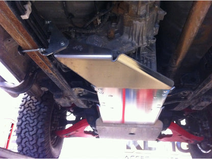 Ski de protection boîtes vitesses et transfert en aluminium de 8mm pour Mitsubishi L200 2005-2015 BVA N4-Offroad sur Xperts4x4 Accessoires 4x4 Off-Road
