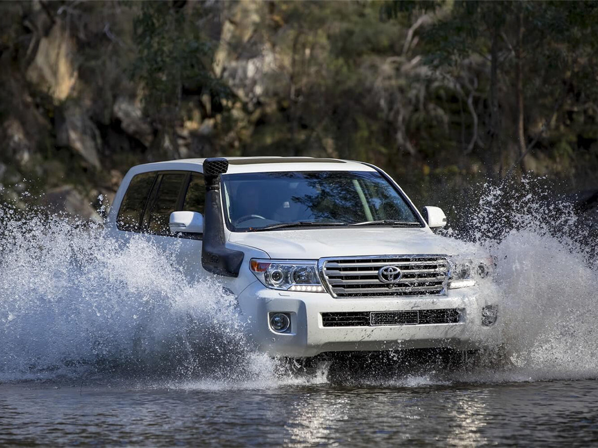 Snorkel Safari 4x4 Armax pour Toyota Land Cruiser URJ200 2015+, installation sur le pare-chocs, en plastique noir robuste