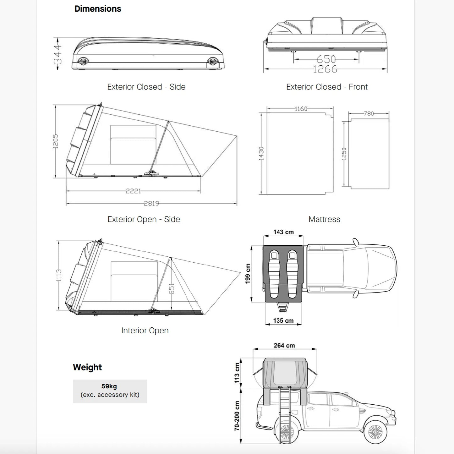Tente de Toit ARB Esperance V2 - Coque Rigide ABS sur Xperts4x4 Accessoires 4x4 Off-Road