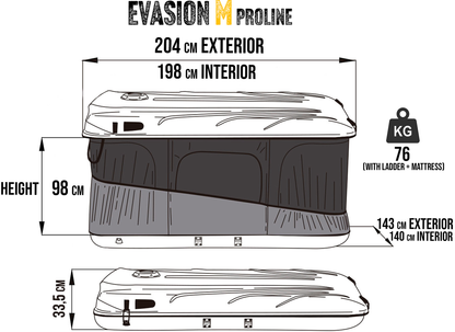 Tente de Toit James Baroud PROLINE Evasion sur Xperts4x4 Accessoires 4x4 Off-Road