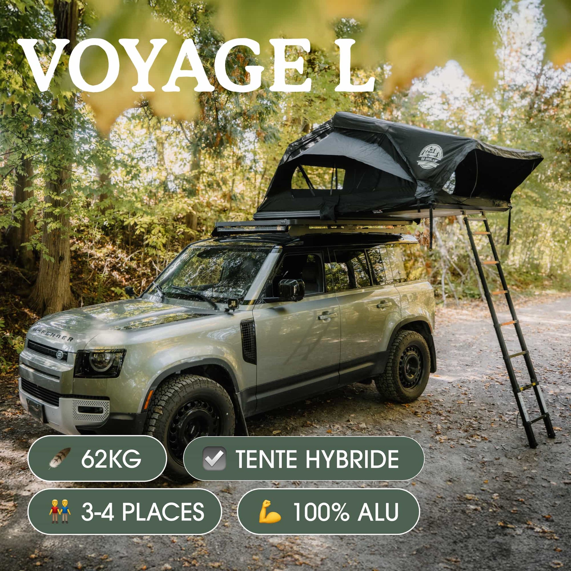 Tente de Toit Voyage L Go Overland Canada – 4 Places sur Xperts4x4 Accessoires 4x4 Off-Road