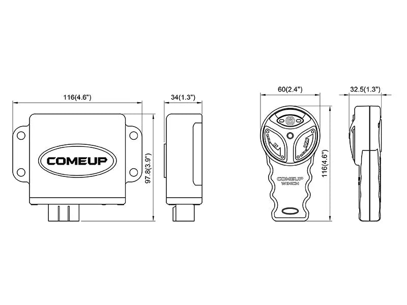 Remote Control 6 Pin COMEUP RF-24DP Wireless Remote Control - 6 Pin | Xperts 4x4