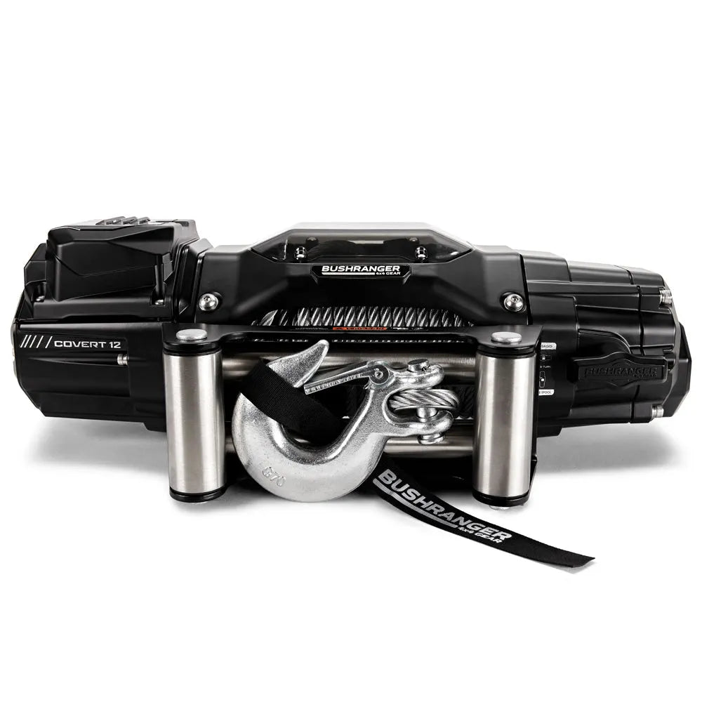 Treuil COVERT 12 Bushranger | 12V | 5443 KG | Cable Acier sur Xperts4x4 Accessoires 4x4 Off-Road