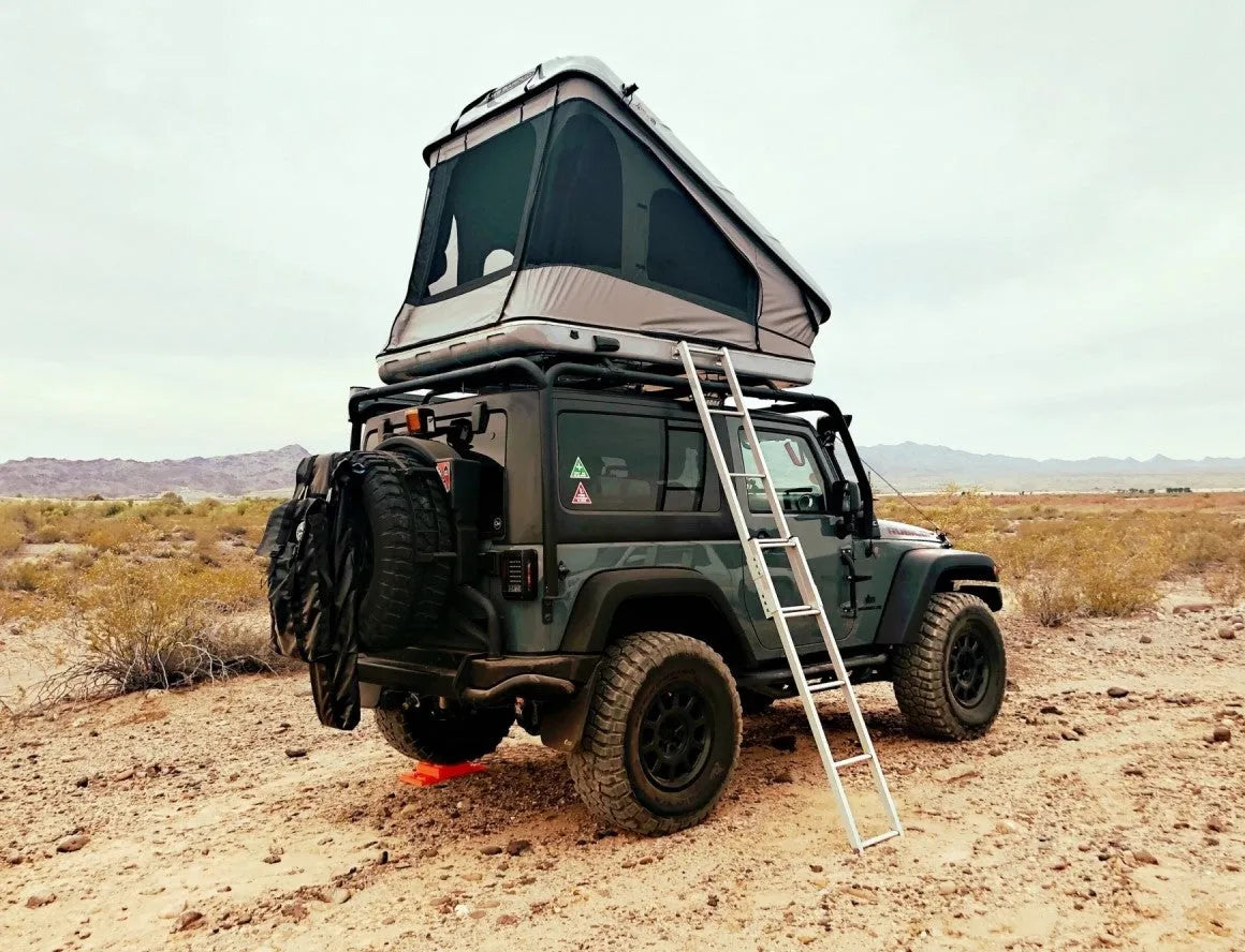 Tente de toit Space EVO S/M/XL - James Baroud - ouverture portefeuille sur Xperts4x4 Accessoires 4x4 Off-Road